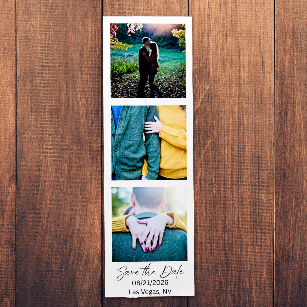 2" x 6" Photo Strip with Custom Text (Set of 5)