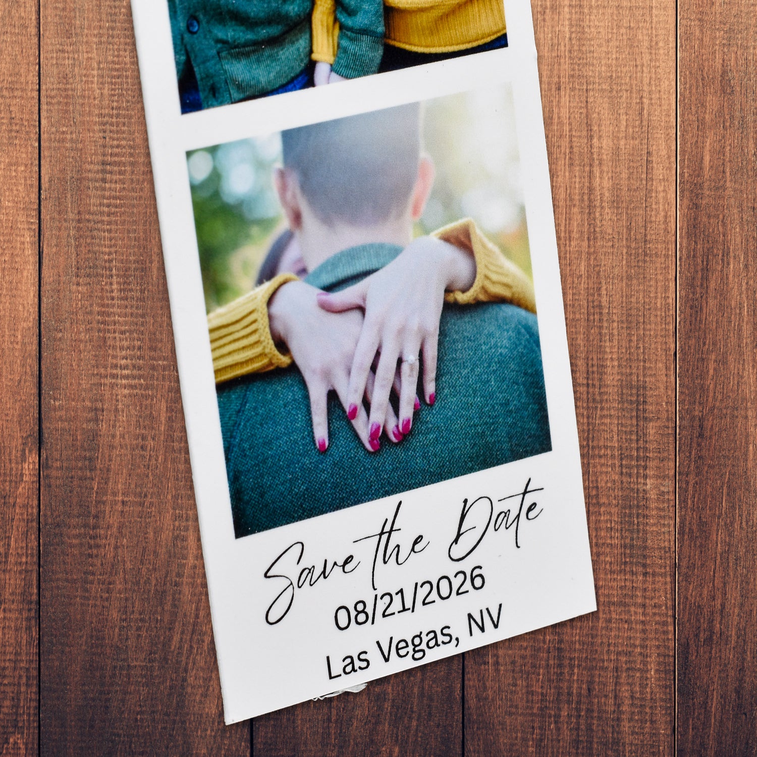 2" x 6" Photo Strip with Custom Text (No Envelope)