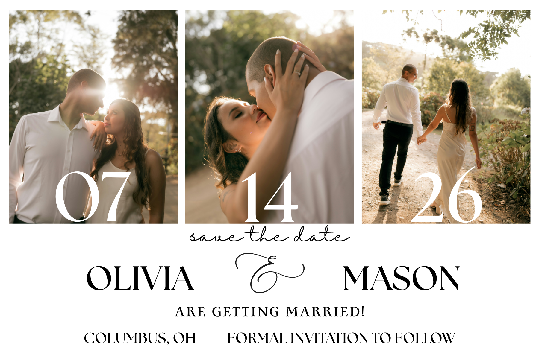 4" x 6" Save the Date with Custom Text & Envelope