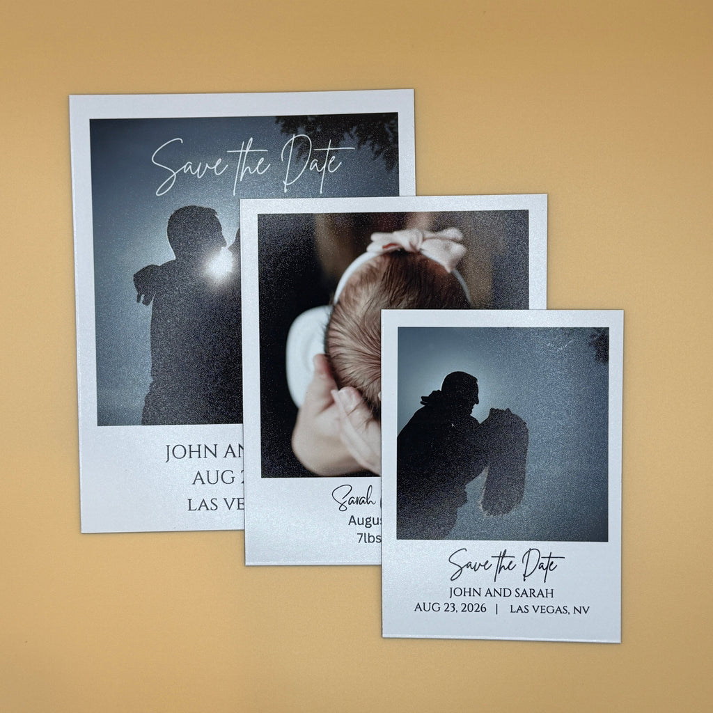 3.25" x 4" Instant Photo Style w/ Text & Envelope (Medium)