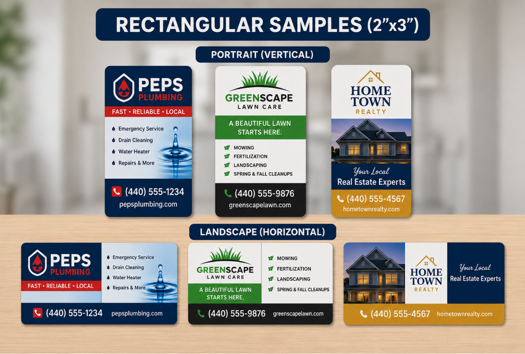 3.25" x 4" Large Flat Marketing Magnet