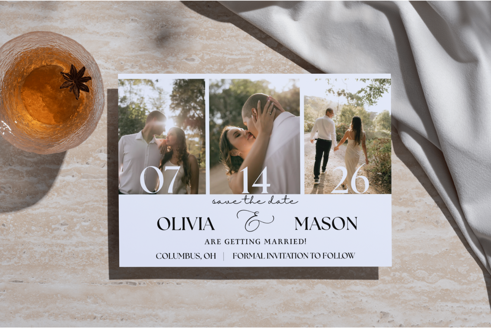 4" x 6" Save the Date with Custom Text & Envelope