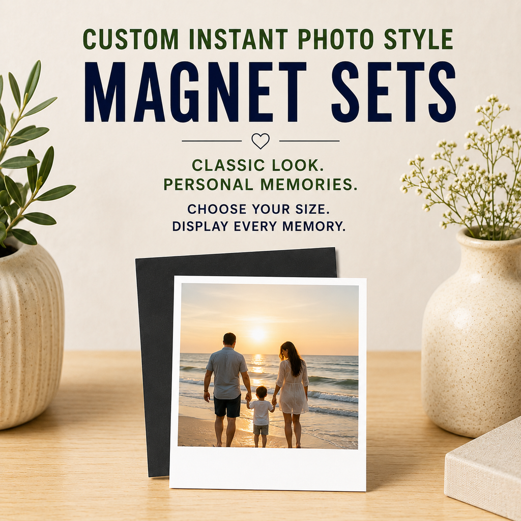 Custom Instant Photo Style Magnet Sets