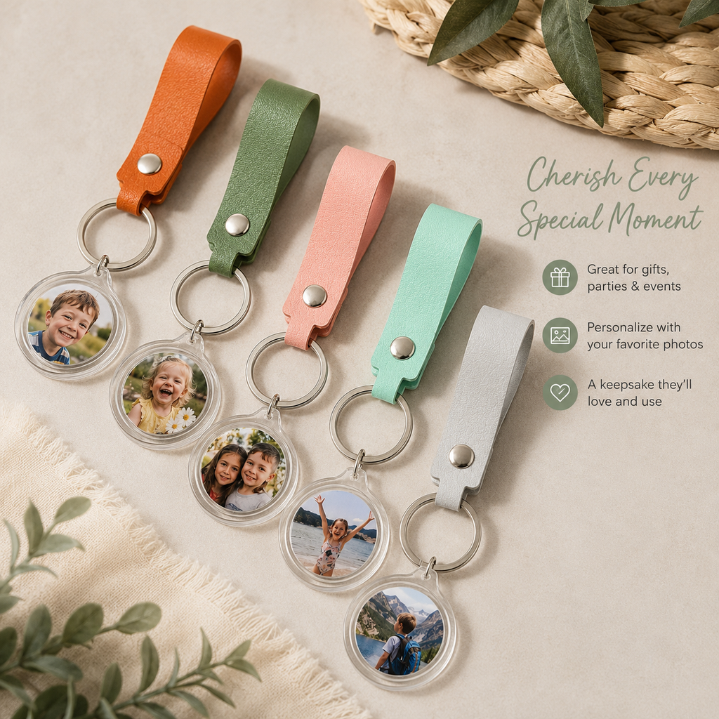 Double-Sided Custom Photo Keychain