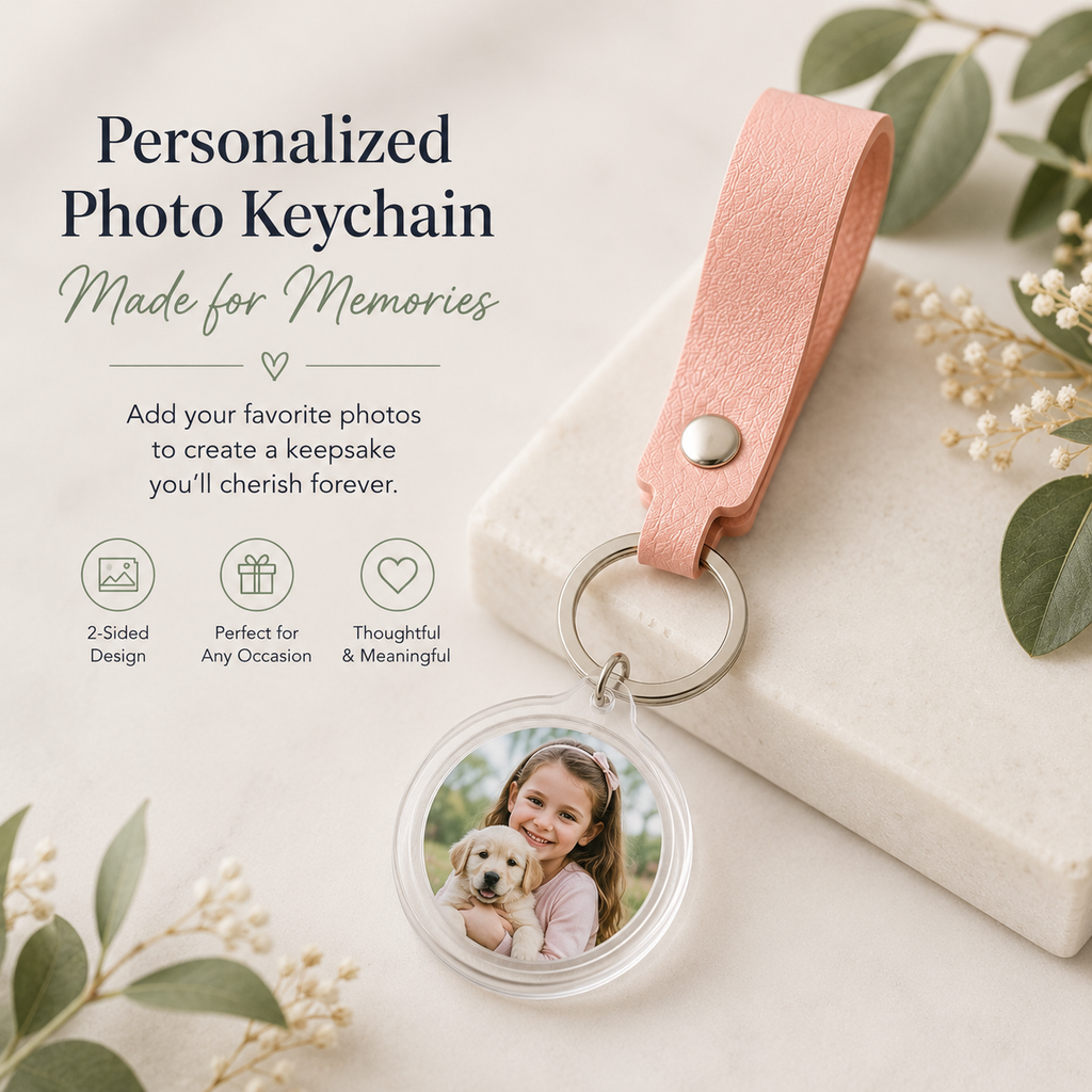 Double-Sided Custom Photo Keychain