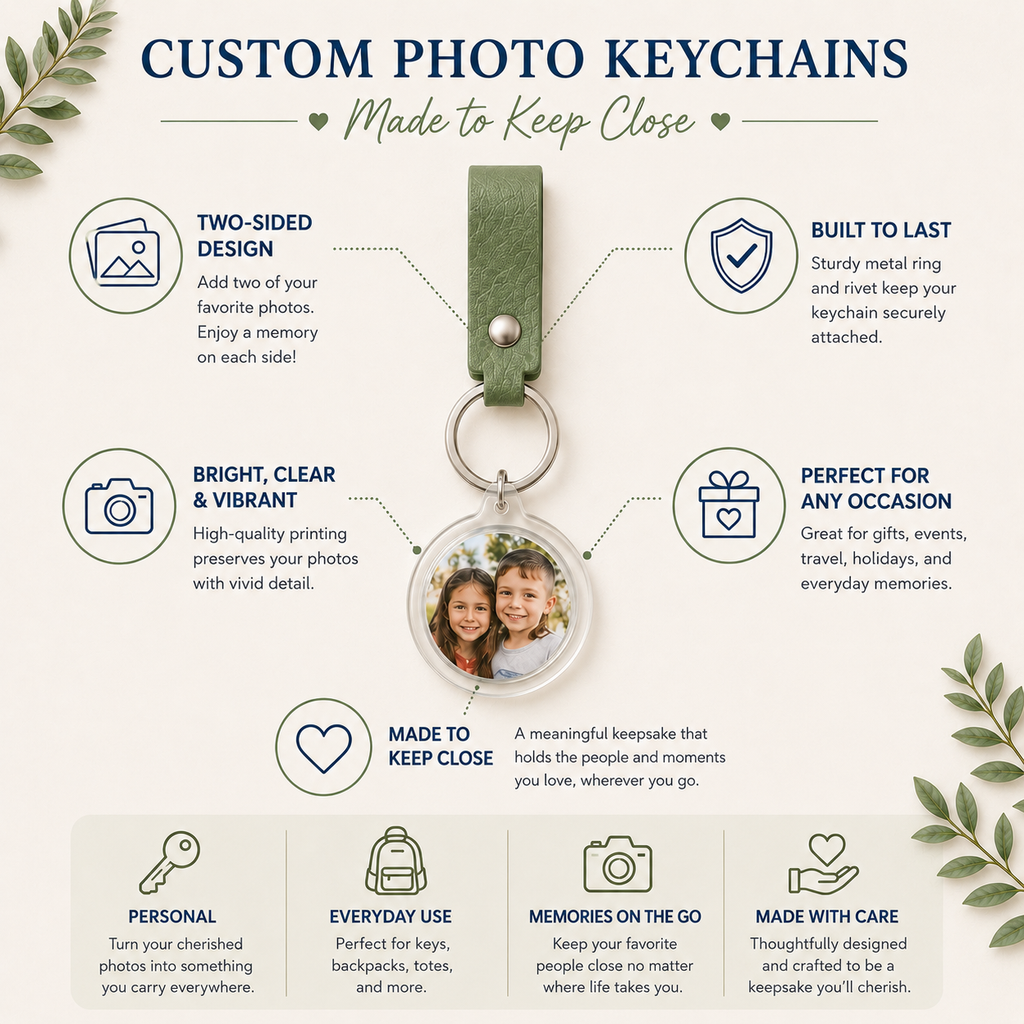 Double-Sided Custom Photo Keychain