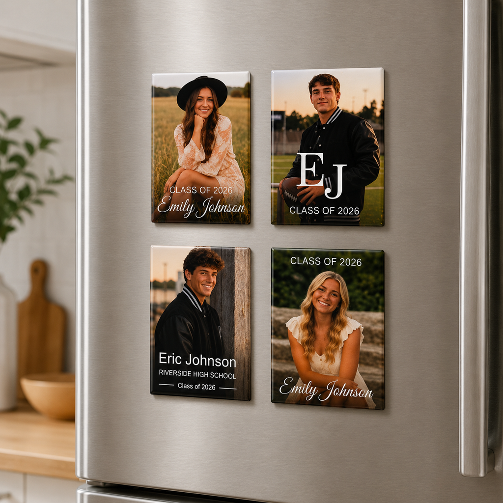 Personalized Graduation Photo Magnets | 2"×3" Rectangular | Class of 2026
