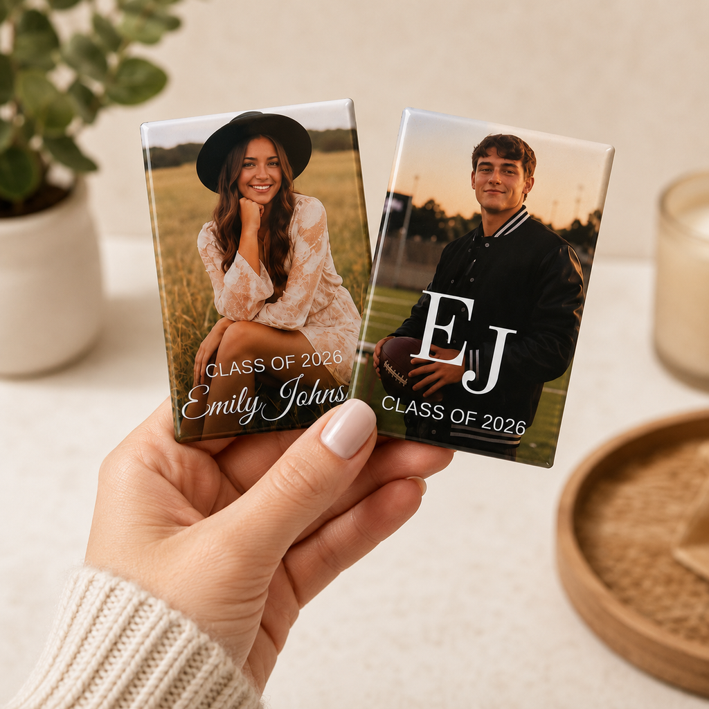 Personalized Graduation Photo Magnets | 2"×3" Rectangular | Class of 2026
