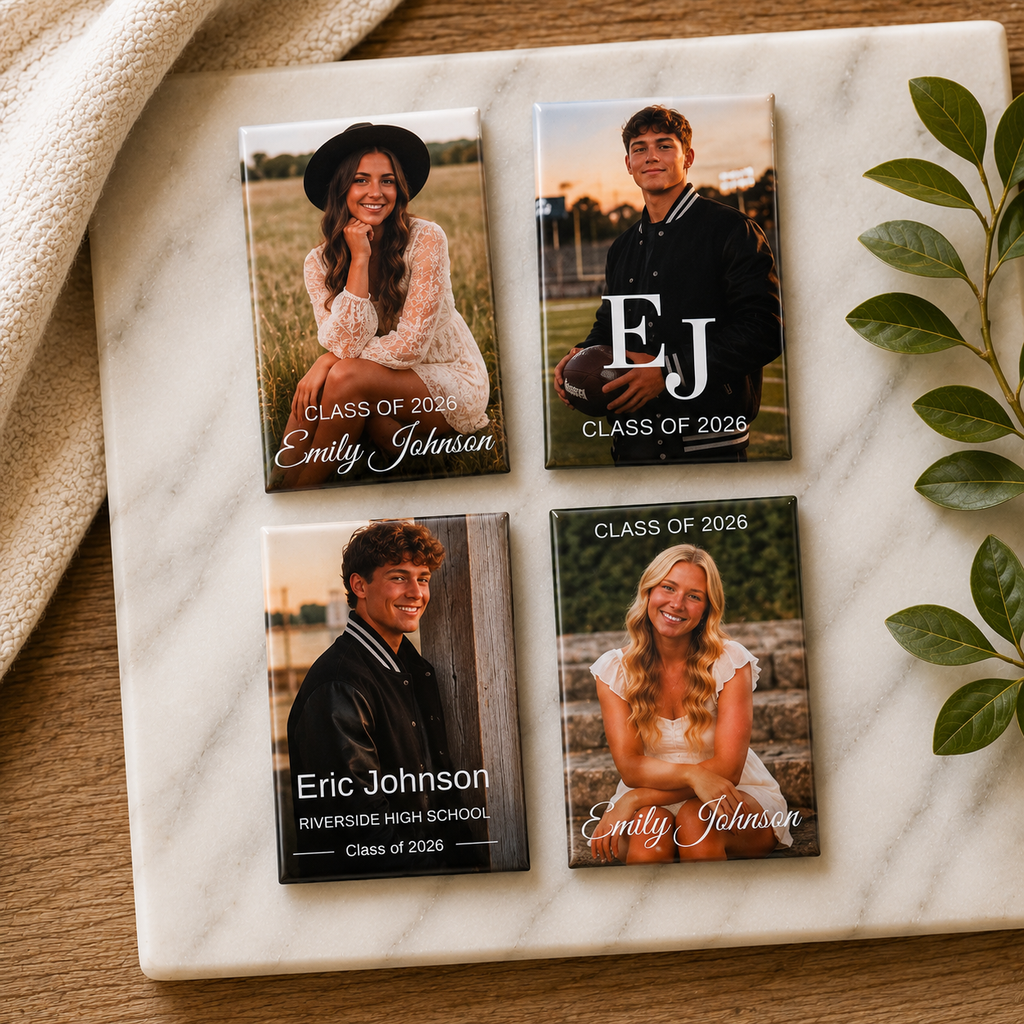 Personalized Graduation Photo Magnets | 2"×3" Rectangular | Class of 2026