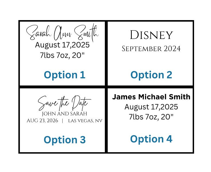 2" x 6" Photo Strip with Custom Text (No Envelope)