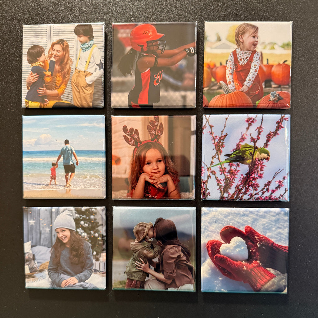 2" x 2" Pressed Magnet (Set of 9)