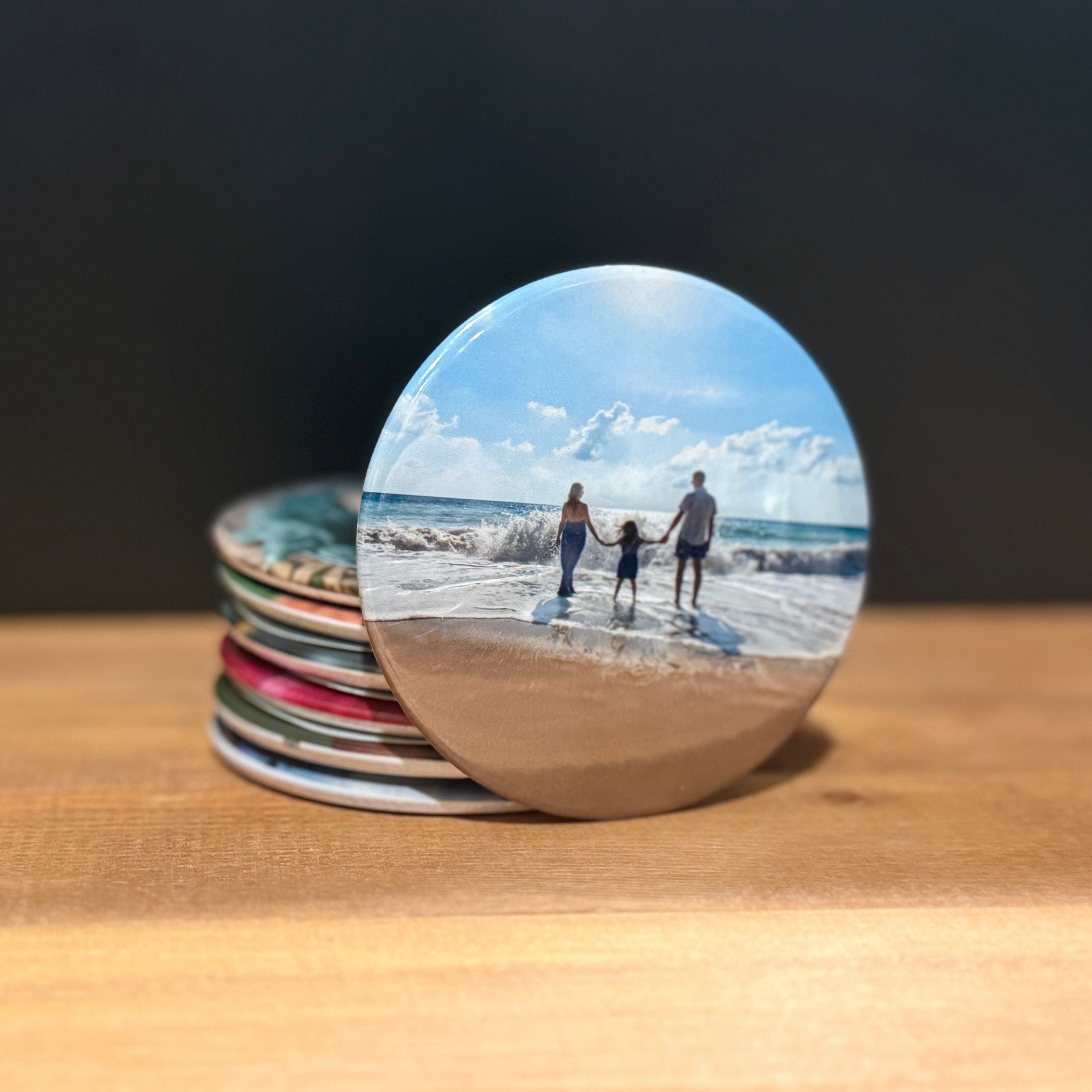Custom Pressed Photo Pin-Back Buttons| 2"x2" Square, 2"x3" Rectangle & 3" Round Pressed Pin-Back Buttons