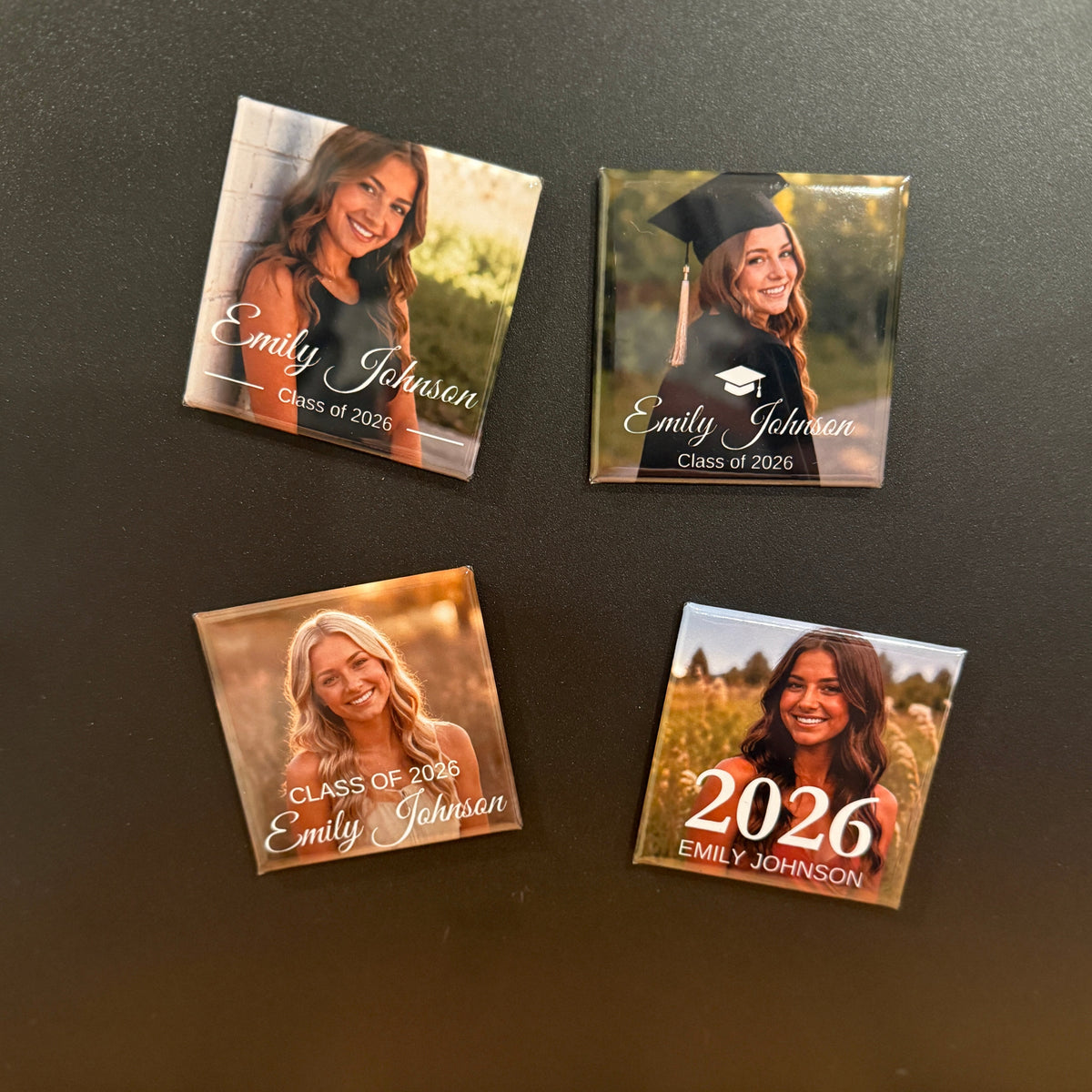 Personalized Graduation Photo Magnets | 2"×2" Square | Class of 2026