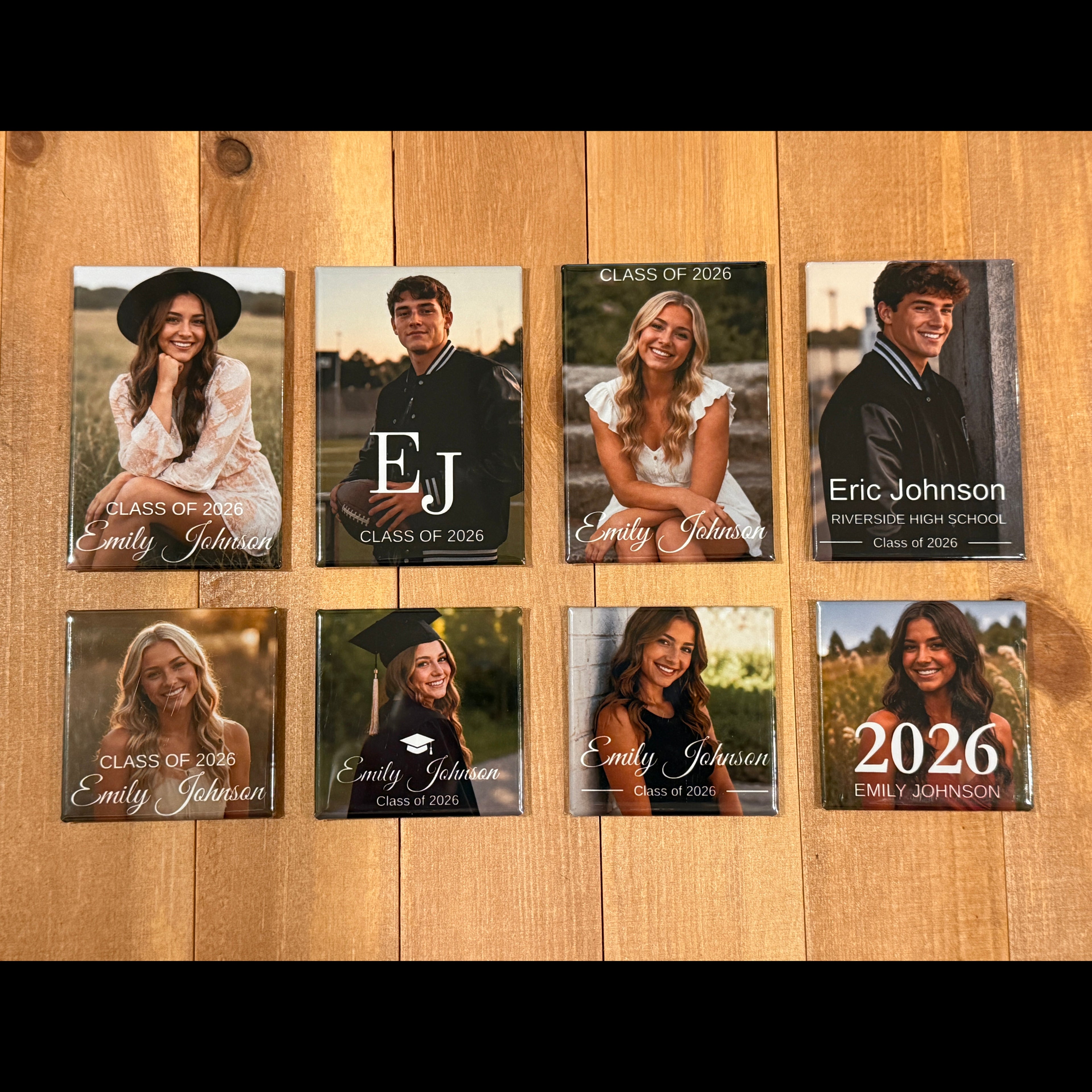 Personalized Graduation Photo Magnets | 2"×3" Rectangular | Class of 2026